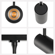 Details of the Magnetic Cylinder Focus LED Track Light Black 4000K-169-03101