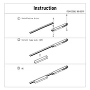 User manual for Magnetic Linear LED Track Light with Opal Diffuser-169-03111