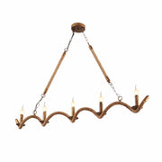 Main image of Hemp Rope Spiral Island Chandelier with 5xE14 Fitting | TEKLED 158-17592