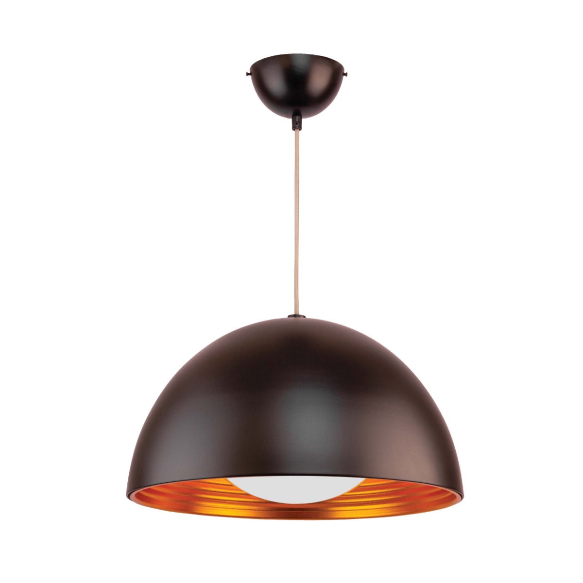 Black-Golden Metal Dome Pendant Ceiling Light E27