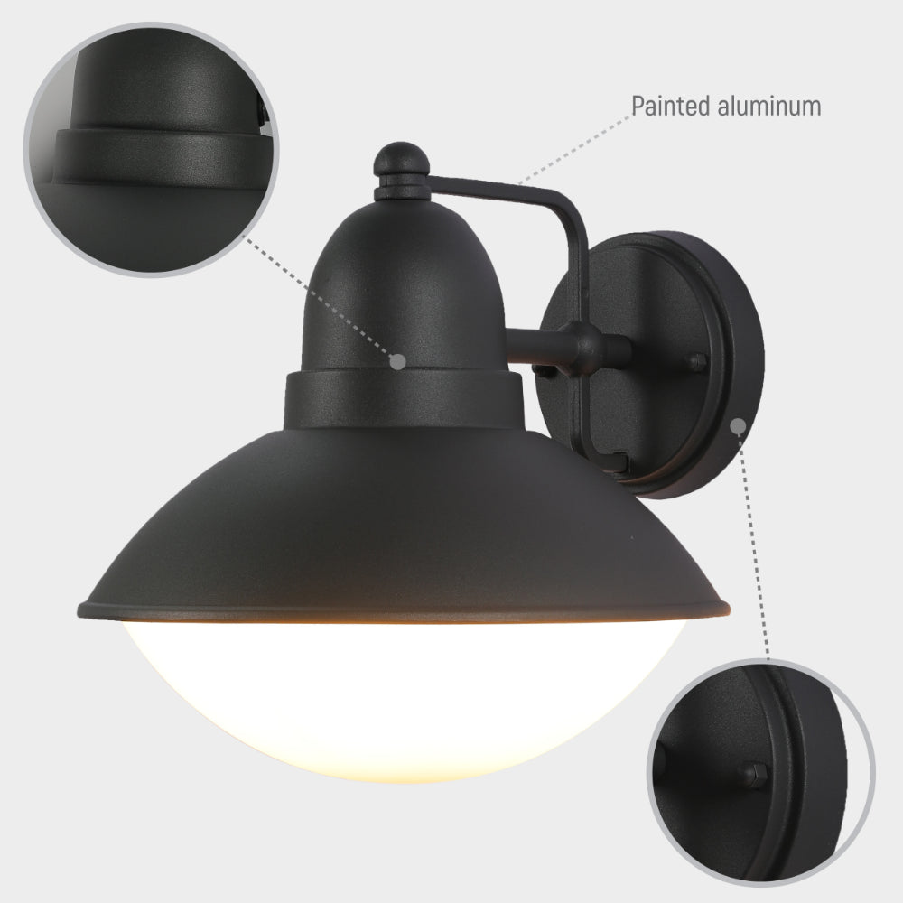 Marcel Outdoor Lantern Wall Light E27 Dark Grey 6