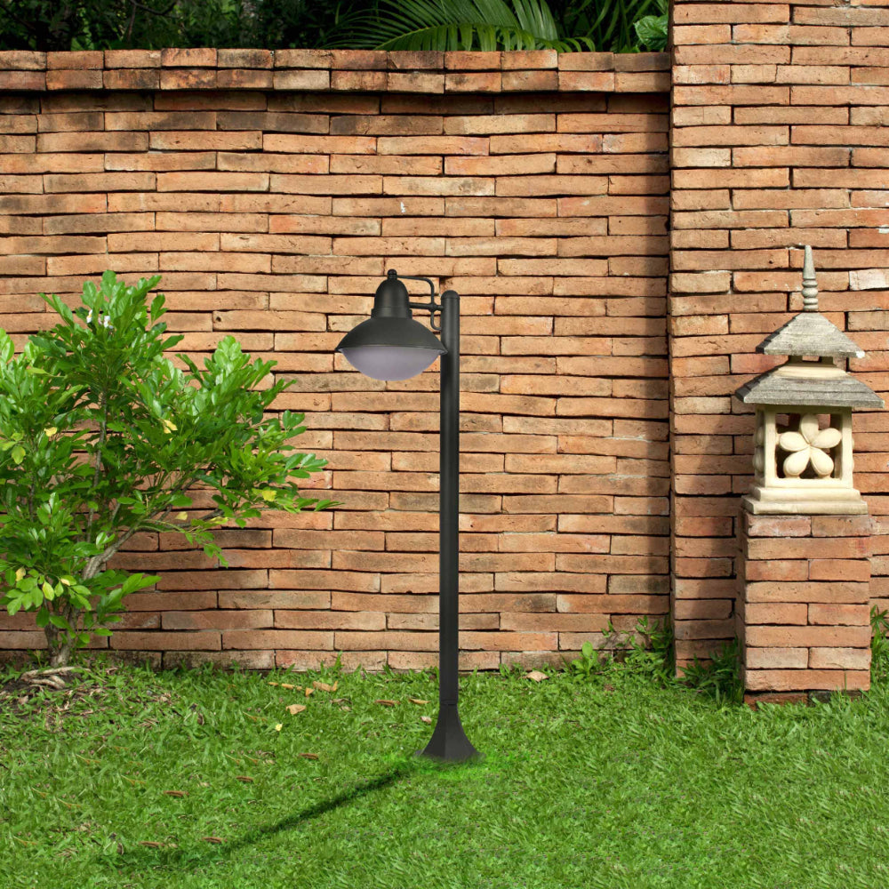 Marcel Outdoor Pathway Bollard Lawn Light E27 Dark Grey