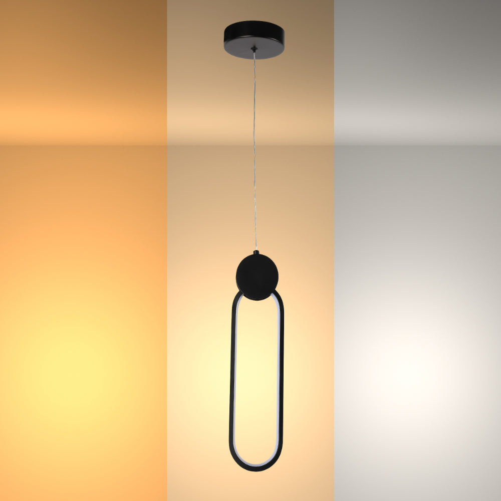 Mavey Modern Nordic Bedside LED Pendant Light Black CCT Changeble 3