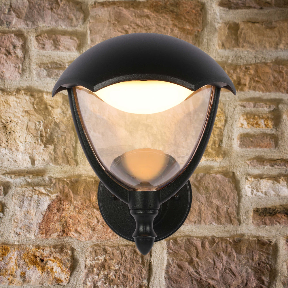Megan LED Outdoor Lantern Wall Light 6W 3000K Black