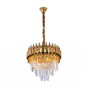 Main image of Metropolitan Square Beam Design Tiered Crystal Modern Chandelier Ceiling Light | TEKLED 159-17898