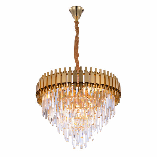 Main image of Metropolitan Square Beam Design Tiered Crystal Modern Chandelier Ceiling Light | TEKLED 159-17900