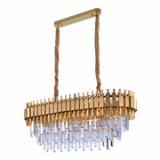 Main image of Metropolitan Square Beam Design Tiered Crystal Modern Chandelier Ceiling Light | TEKLED 159-17904