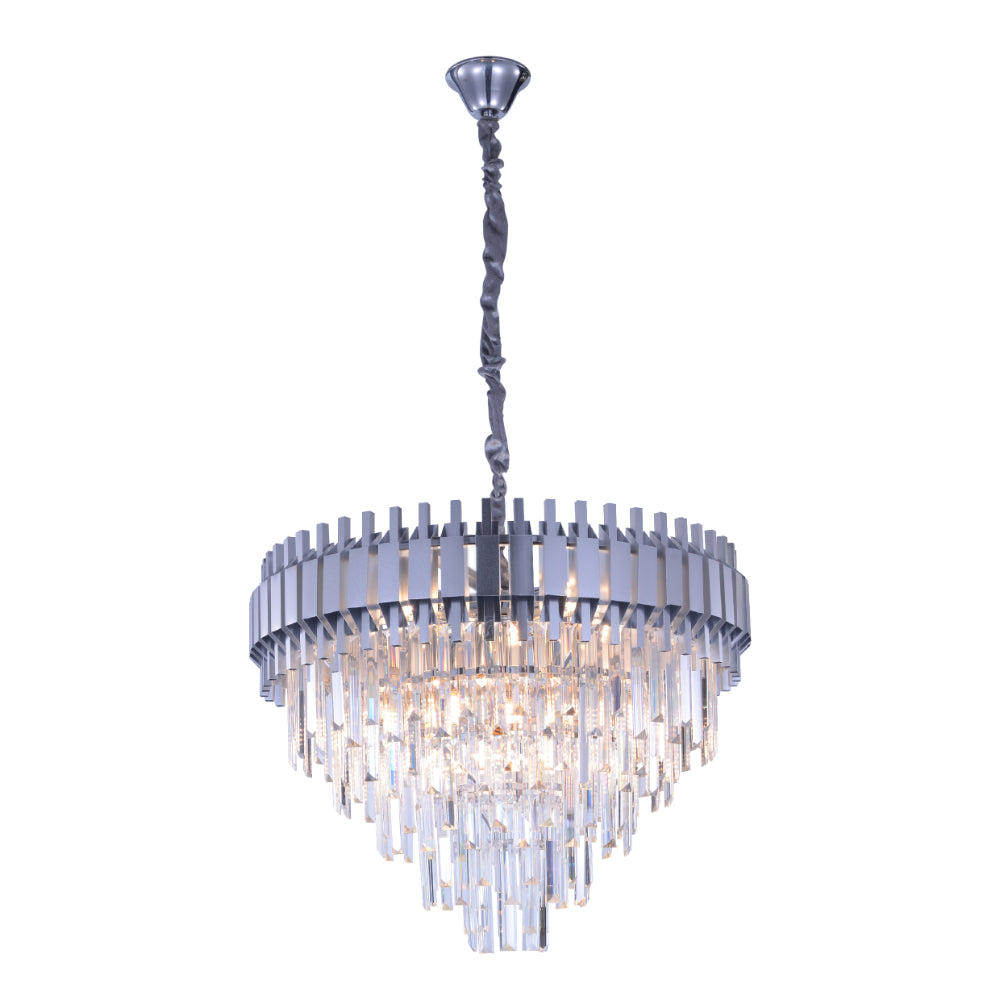 Main image of Metropolitan Square Beam Design Tiered Crystal Modern Chandelier Ceiling Light | TEKLED 159-18038
