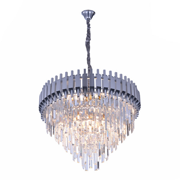 Main image of Metropolitan Square Beam Design Tiered Crystal Modern Chandelier Ceiling Light | TEKLED 159-18038