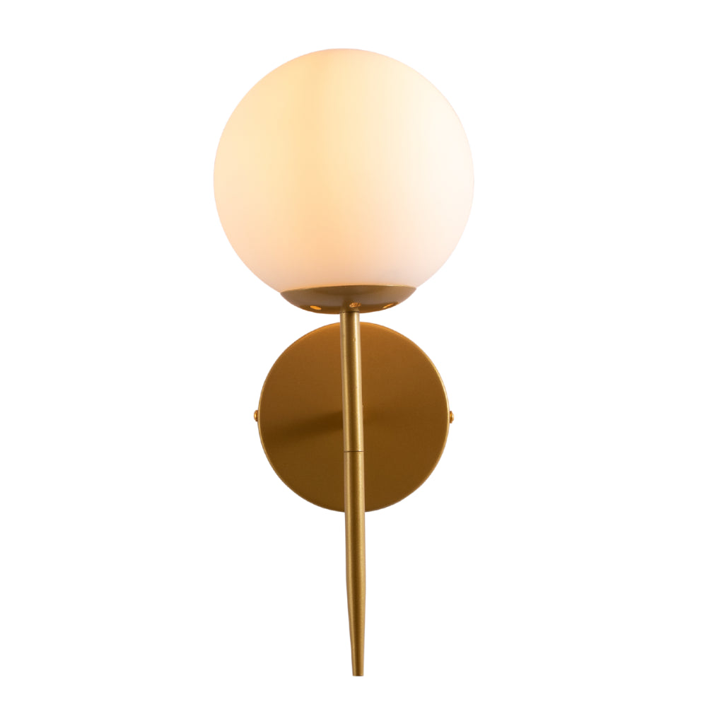 Main image of Mid-century Nordic Globe Sconce Modern Wall Light Gold 151-19556