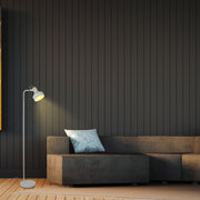 Minimalist Adjustable Floor Lamp with Wooden Accent 8