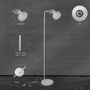 Minimalist Adjustable Floor Lamp with Wooden Accent 19