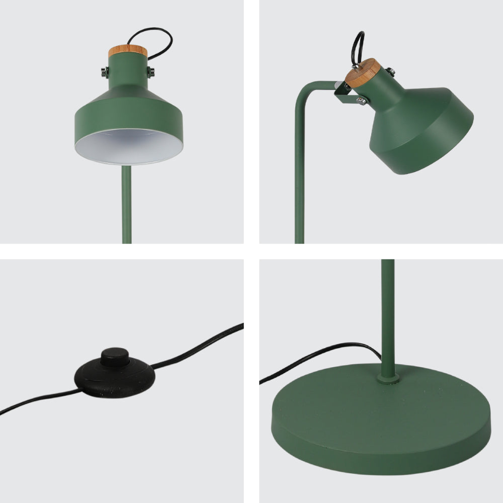Minimalist Adjustable Floor Lamp with Wooden Accent 20