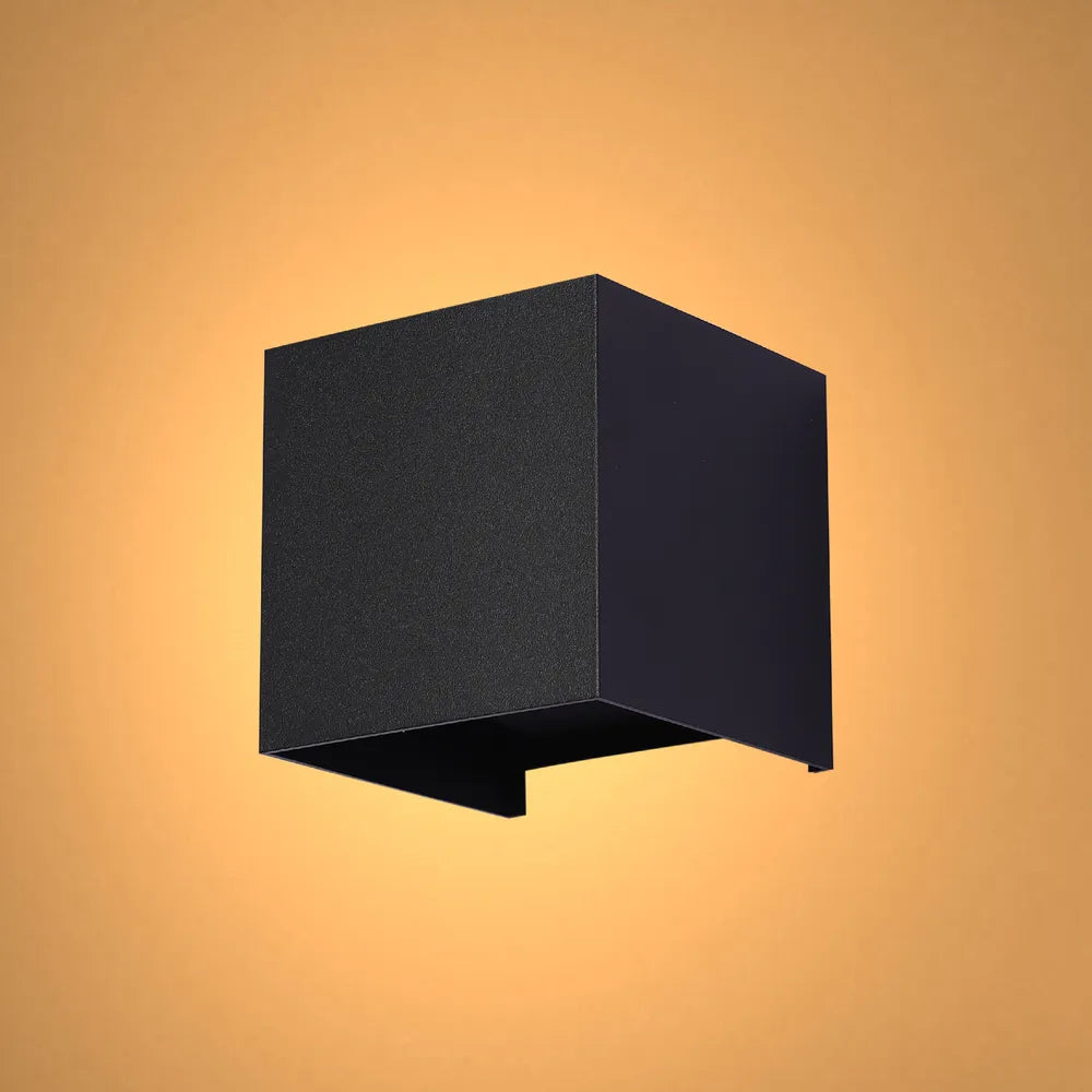 Outdoor Wall Light TEKLED Modern Cube LED Wall Light, Dual Beam IP54, 2x3W 3000K Warm White Outdoor & Indoor Lighting-Default Title-183-03292