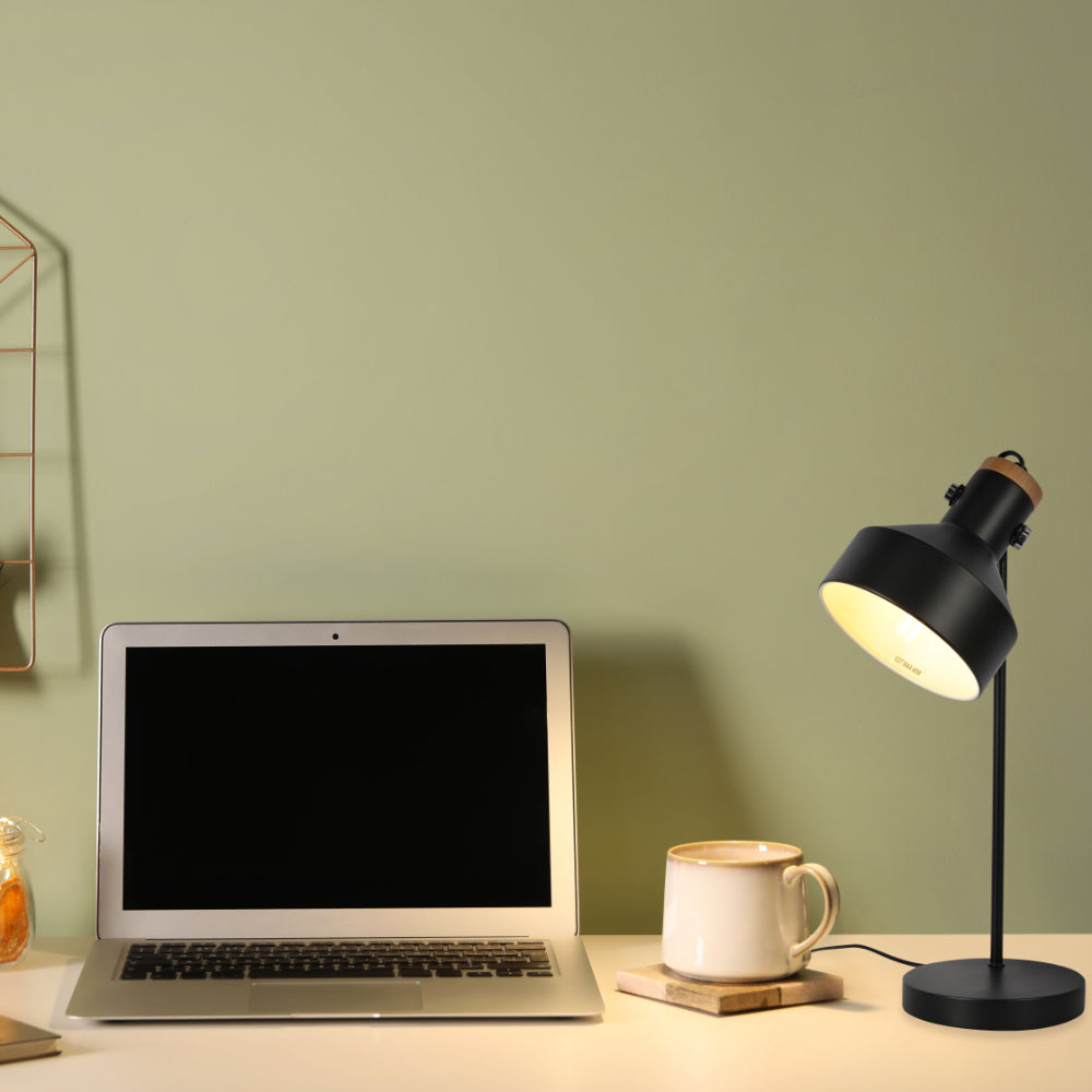 Modern Desk Lamp with Wooden Accent 7