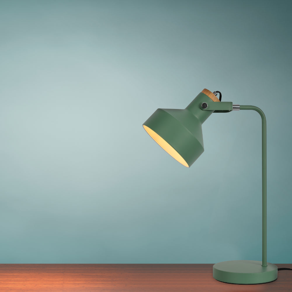 Modern Desk Lamp with Wooden Accent 12