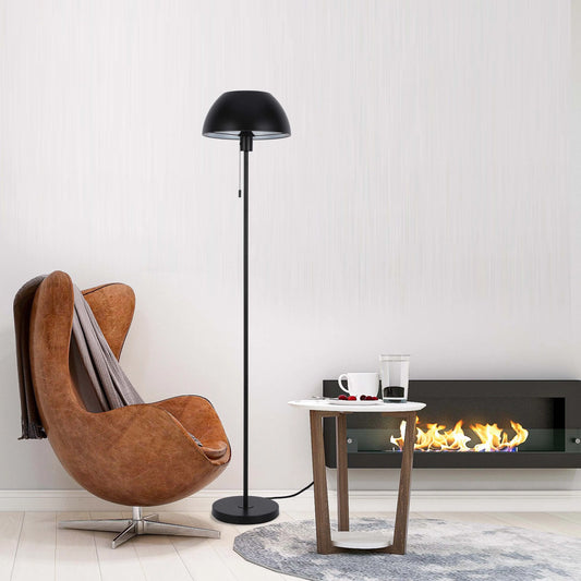 Modern Dome Floor Lamp – E27 Fitting, 1440mm Height, Pull Cord Switch