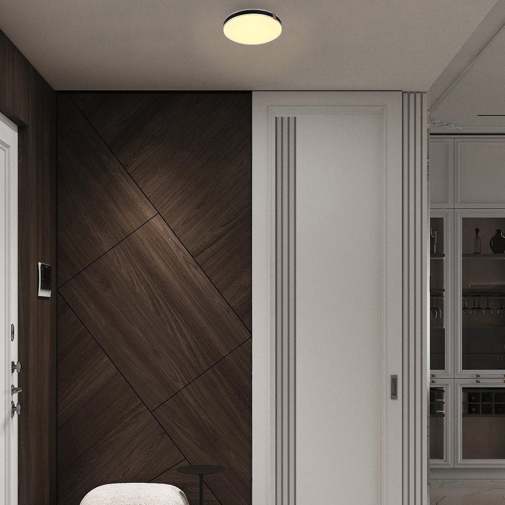 Modern Flush Ceiling Lights with Black Frame and Bronze/Copper Accents, LED Flush Ceiling Light, TEKLED 7