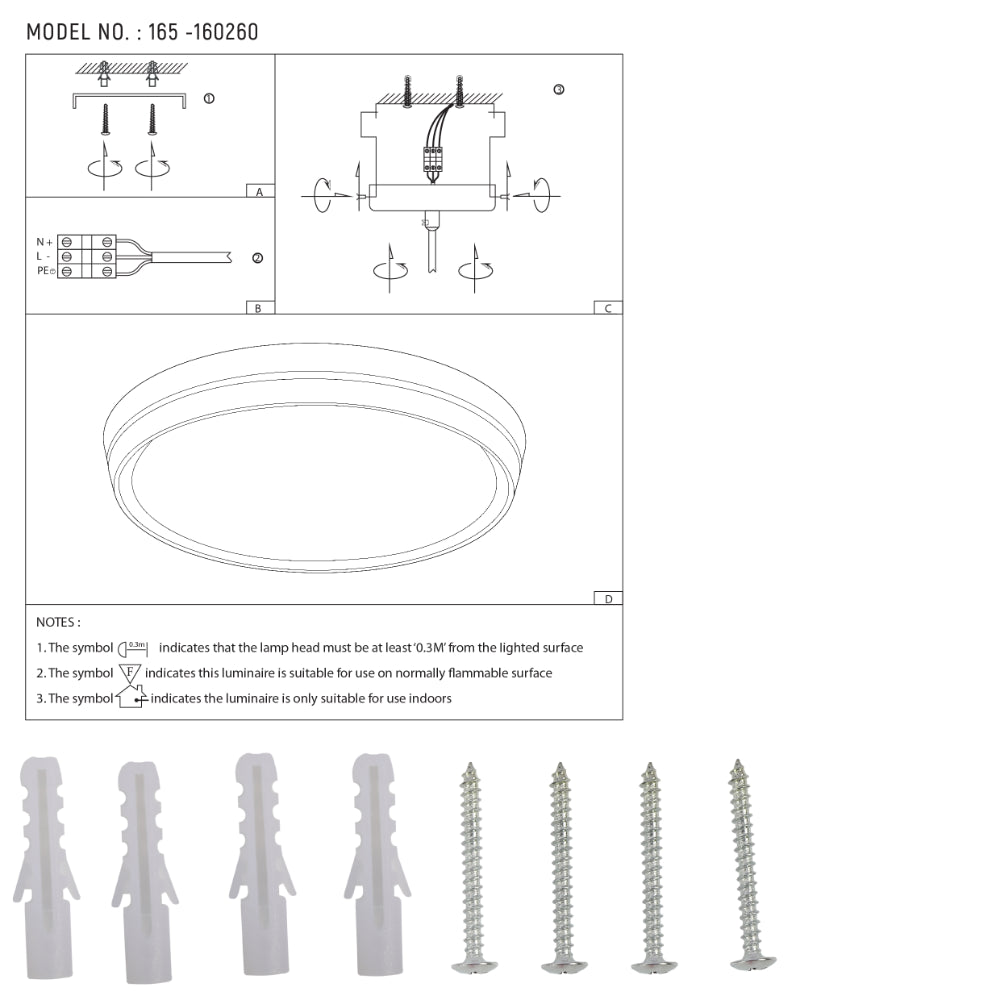 Modern Flush Mount Ceiling Light with Decorative Ring Accent, LED Flush Ceiling Light, TEKLED 15