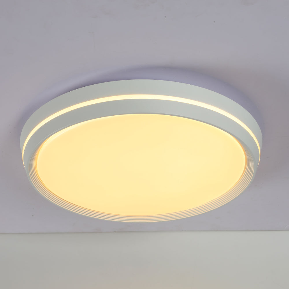 Modern Flush Mount Ceiling Light with Decorative Ring Accent, LED Flush Ceiling Light, TEKLED 8