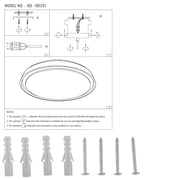 Modern Flush Mount Ceiling Light with Triple Light Diffusion, LED Flush Ceiling Light, TEKLED 15