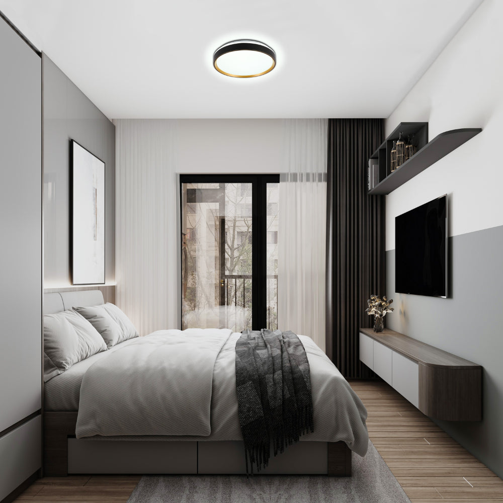 Modern Halo Effect LED Ceiling Light with Color Contrast Design, LED Flush Ceiling Light, TEKLED 4