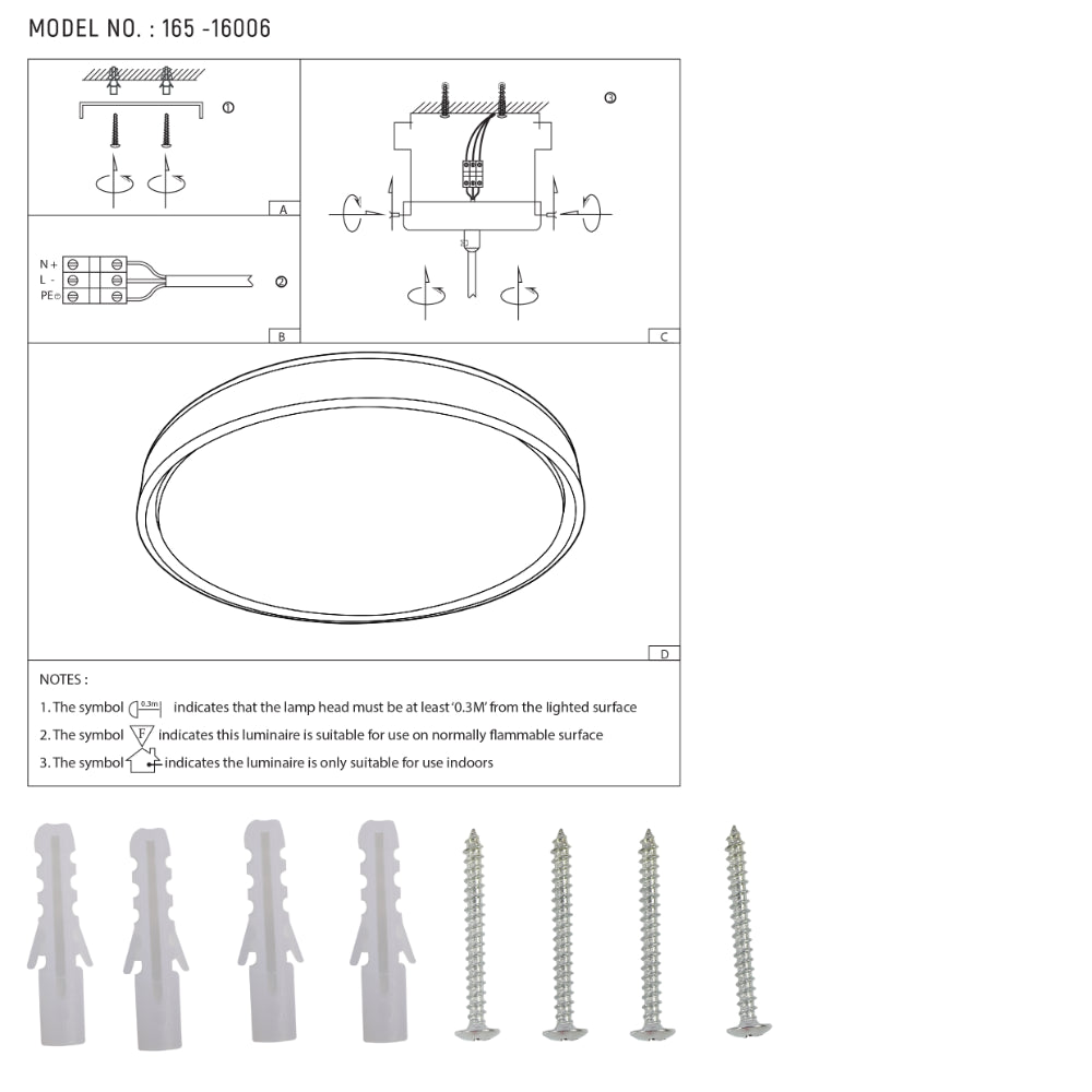 Modern Halo Effect LED Ceiling Light with Color Contrast Design, LED Flush Ceiling Light, TEKLED 22