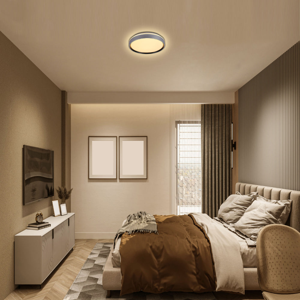 Modern Halo Effect LED Ceiling Light with Color Contrast Design, LED Flush Ceiling Light, TEKLED 11