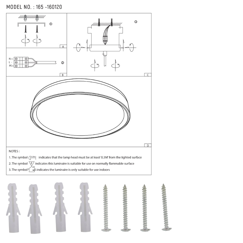 Modern Halo Effect LED Ceiling Light with Color Contrast Design, LED Flush Ceiling Light, TEKLED 24