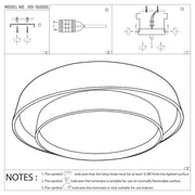 Modern Two-Layer LED Flush Mount Ceiling Light with Remote Control, LED Flush Ceiling Light, TEKLED 15