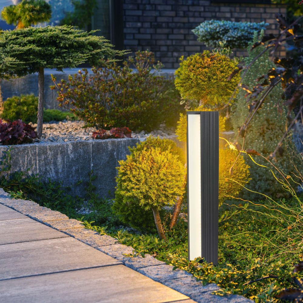 Monolith LED Outdoor Pathway Bollard Lawn Light 20W 4000K 3