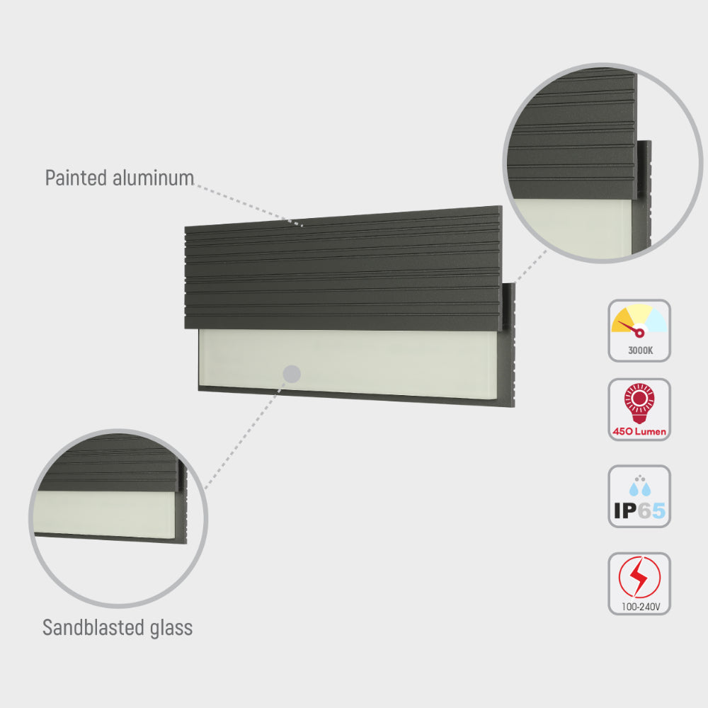 Monolithic Style Led Monolith LED Outdoor Wall Light 20W 3000K | TEKLED