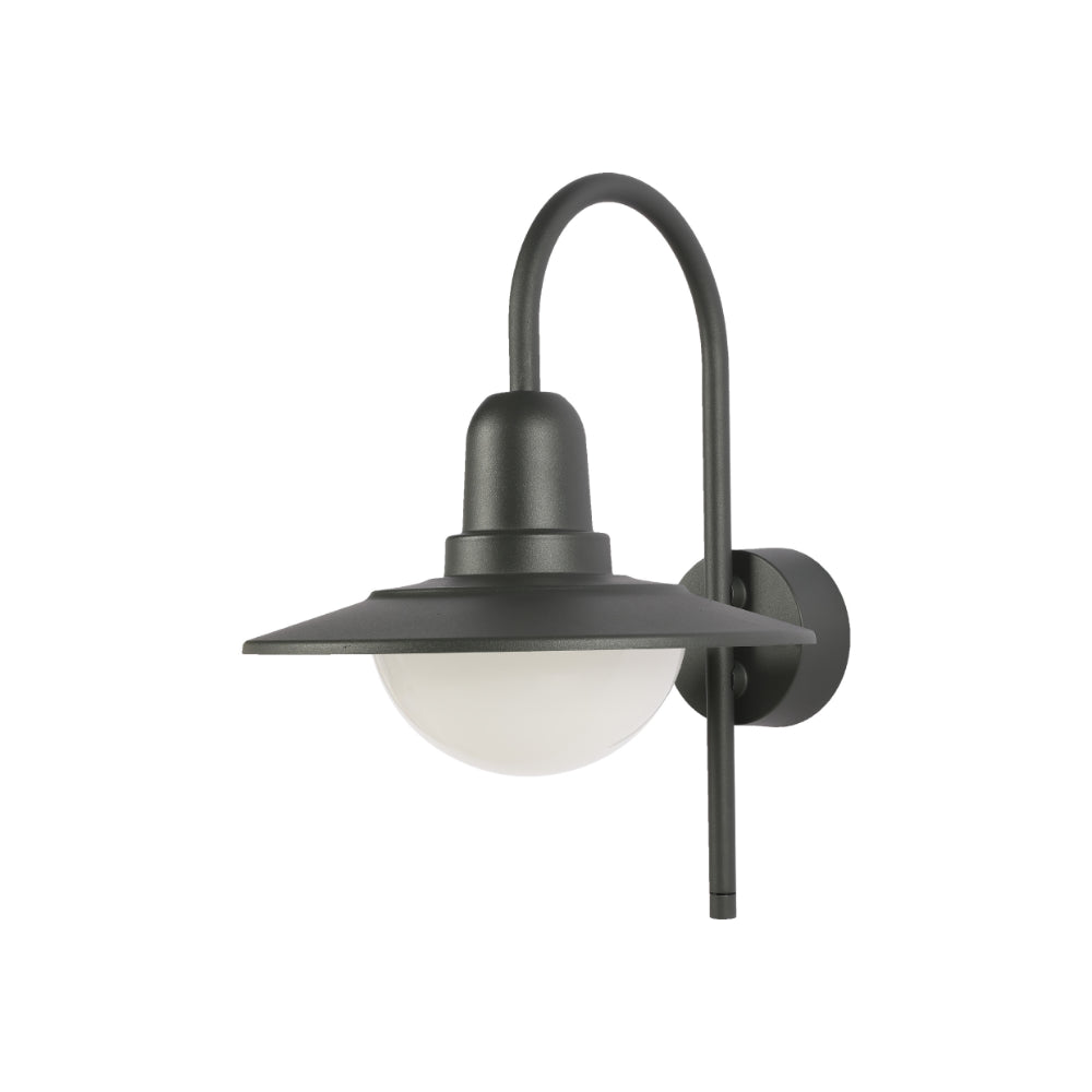 Norman Outdoor Lantern Wall Light E27 Dark Grey