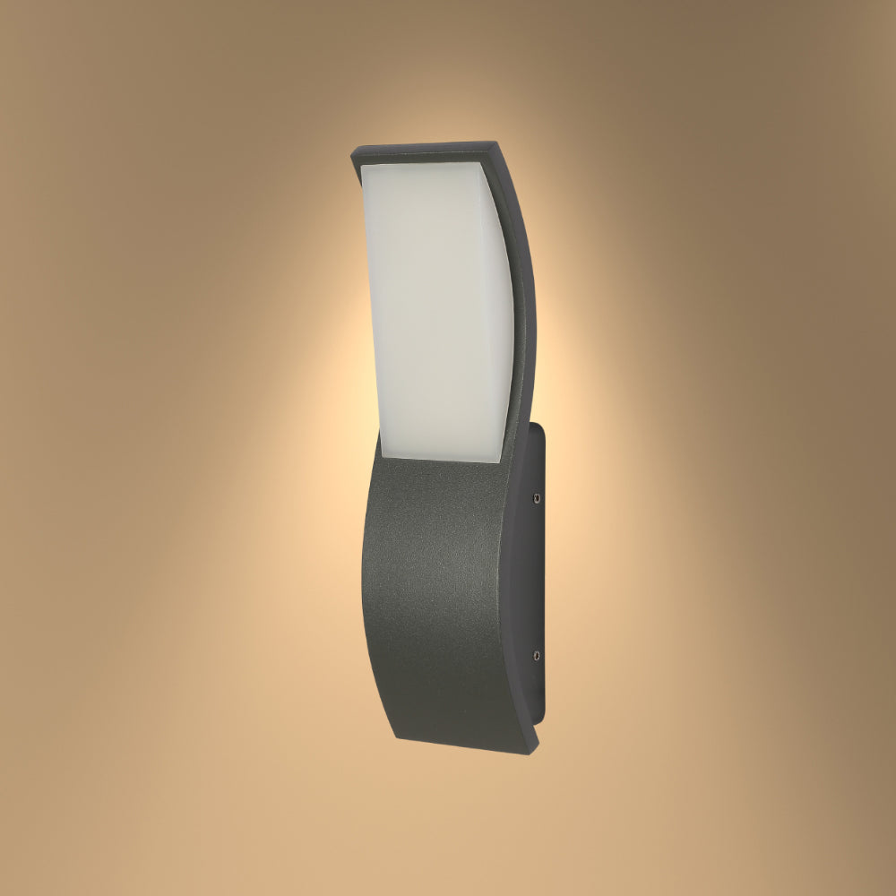 Ola Wavy Rectangle LED Outdoor Wall Light 7W 4000K | TEKLED