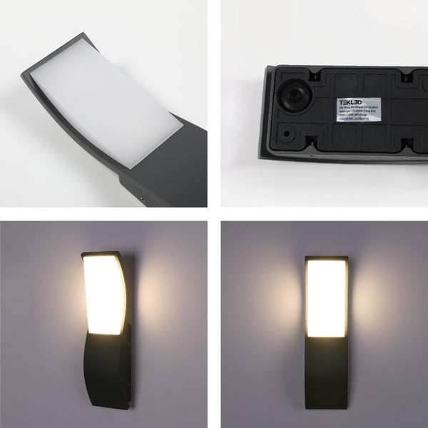 Ola Wavy Rectangle LED Outdoor Wall Light 7W 4000K 7