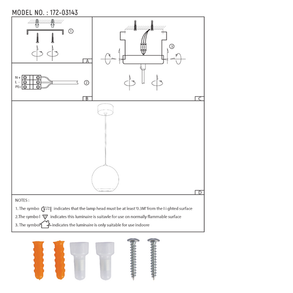 Orb Pendant Downlight GU10 Grey, Pendant Downlight, TEKLED 22