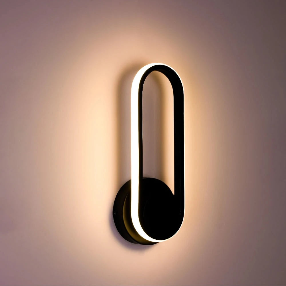 Orbit Ellipse Ambient LED Cool White Wall Sconce Black 1