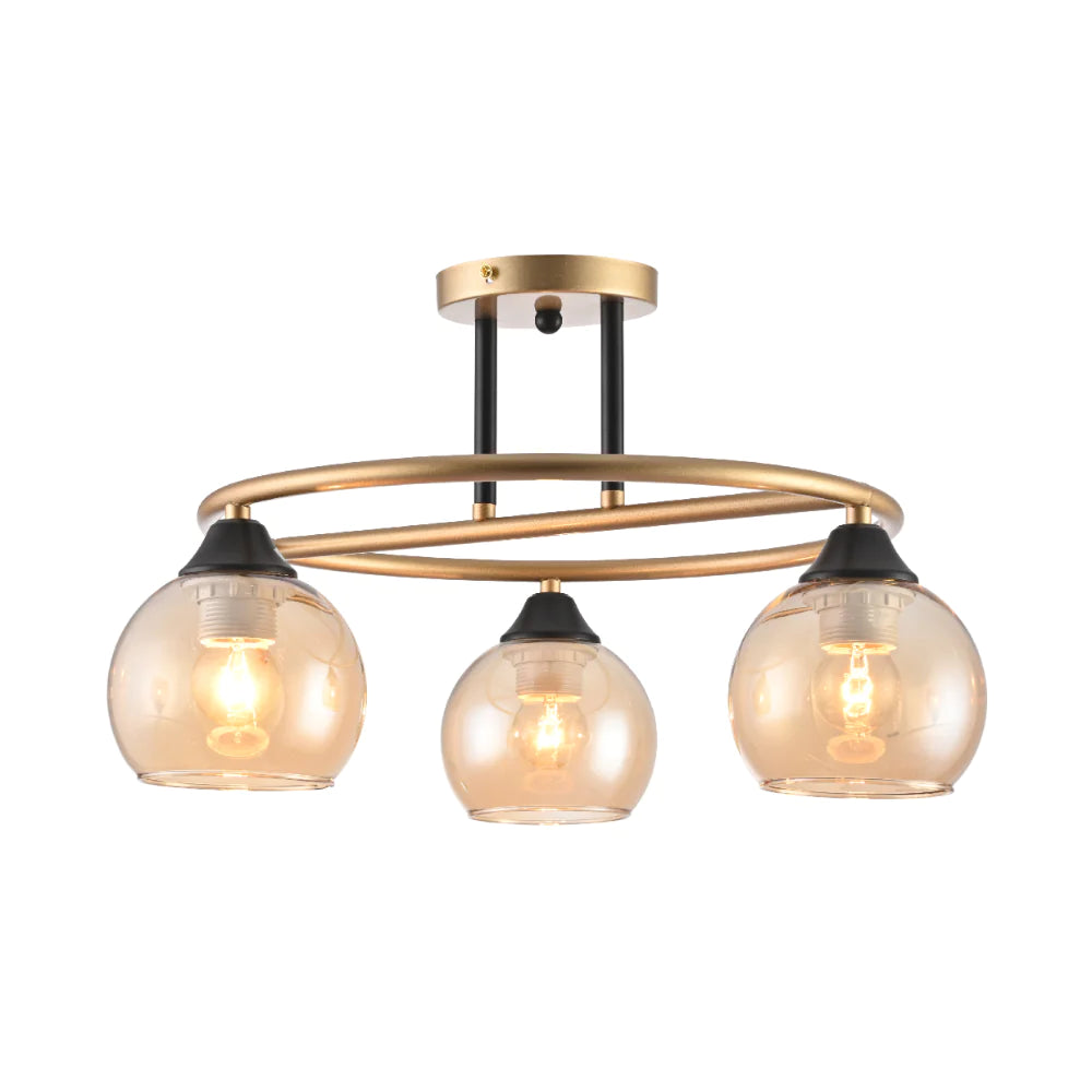 Main image of Orbit Harmony Black & Gold Ceiling Light | TEKLED 159-179987