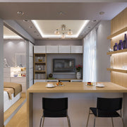 Interior application of Orbit Harmony Black & Gold Ceiling Light | TEKLED 159-179987