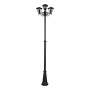 Paravento Outdoor Garden Pathway Lamp Post Top 3 Light Black 1