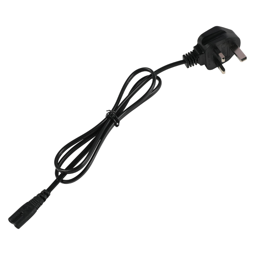 Power Cord | Mains Lead | UK Plug | Power Input Cable BS1363/A 3A 1m 2 Pin Output | TEKLED