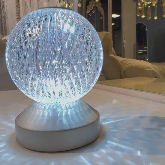Illumina Sphere Touch: Rechargeable Spherical LED Table Lamp | Bedside Lamp