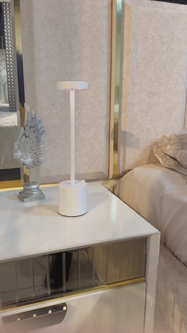 Sleek portable rechargeale led table lamp with cct change and dimming