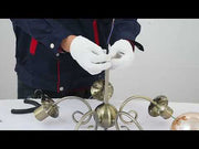Amber Globe Glass Antique Brass Metal Body Vintage Retro Crystal Ceiling Light E27 Fittings