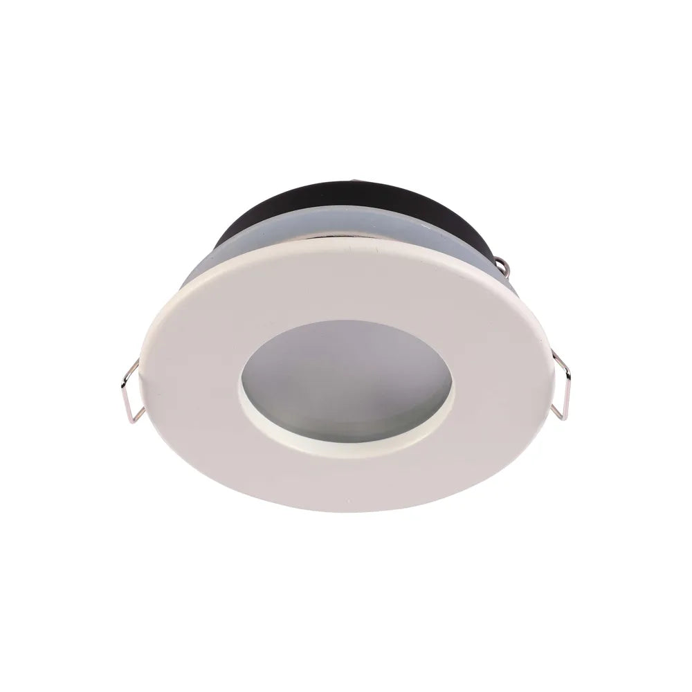 GU10 Downlight Fixture TEKLED Recessed IP65 GU10 Downlight with Junction Box – Black/White-White-143-03407