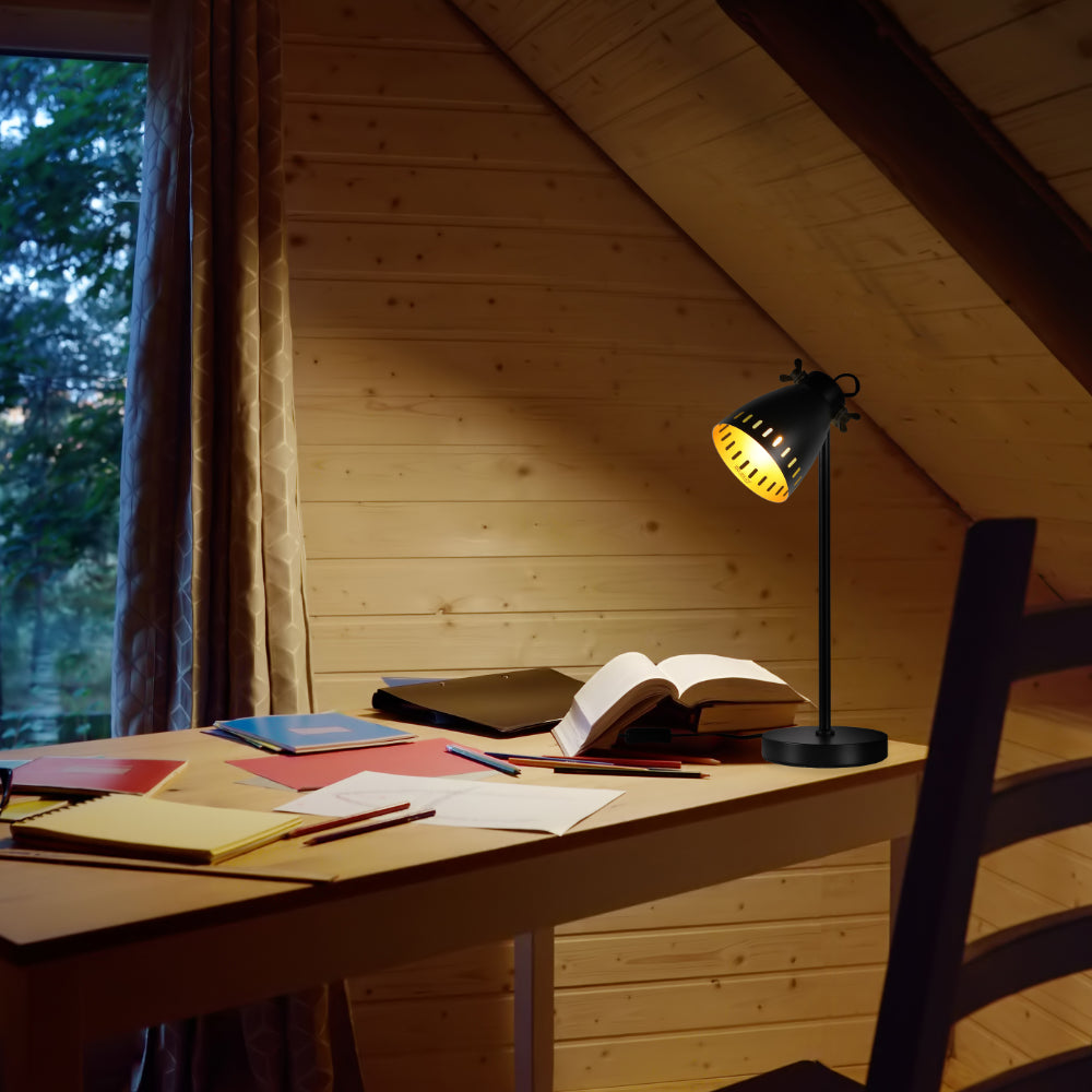 Retro Desk Lamp with Brass Accents 3