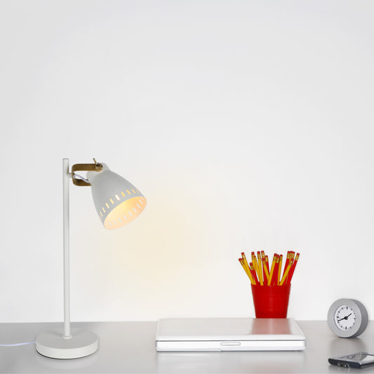 Retro Desk Lamp with Brass Accents 4