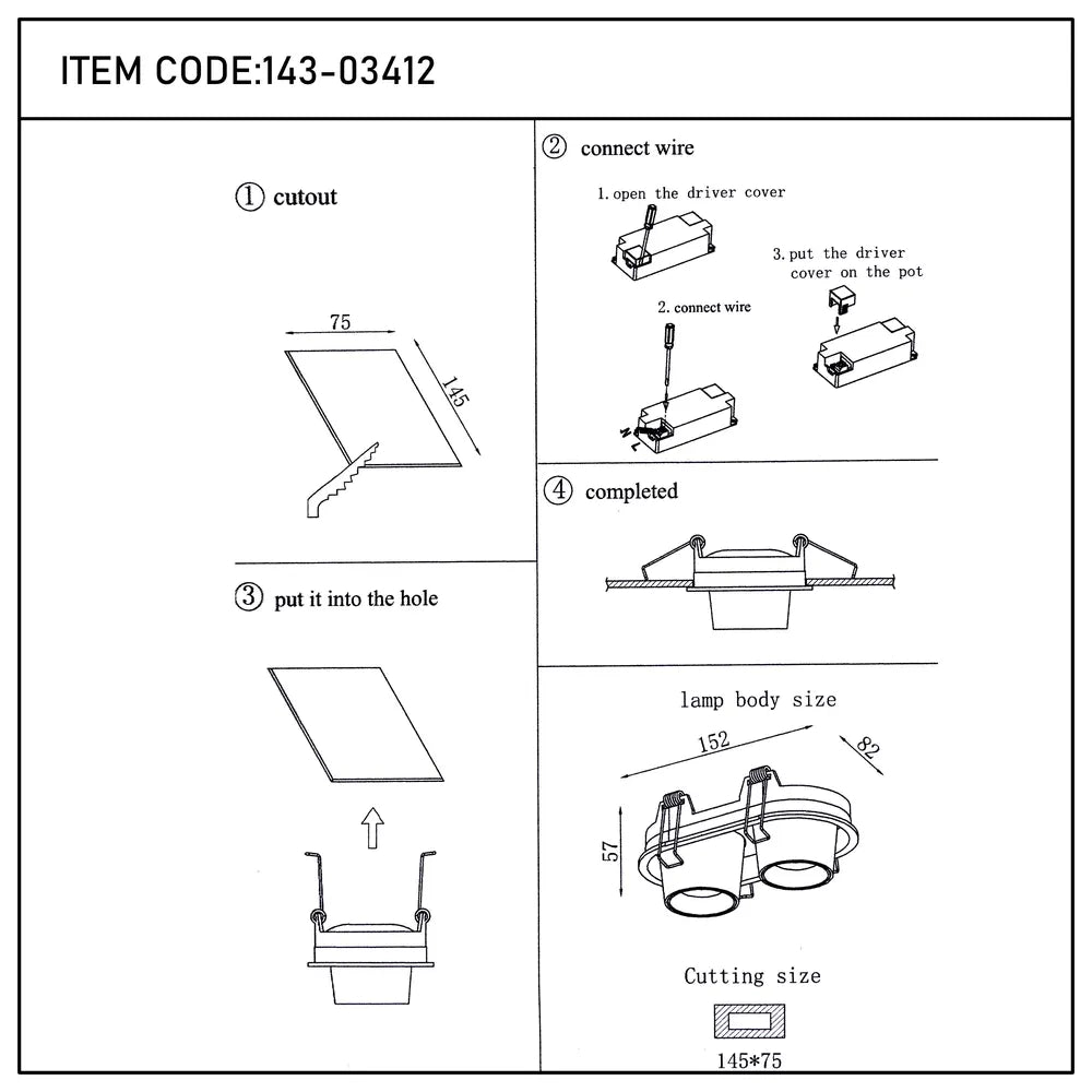 User manual for Sentinel Adjustable Gimbal Recessed LED Downlight-143-03412