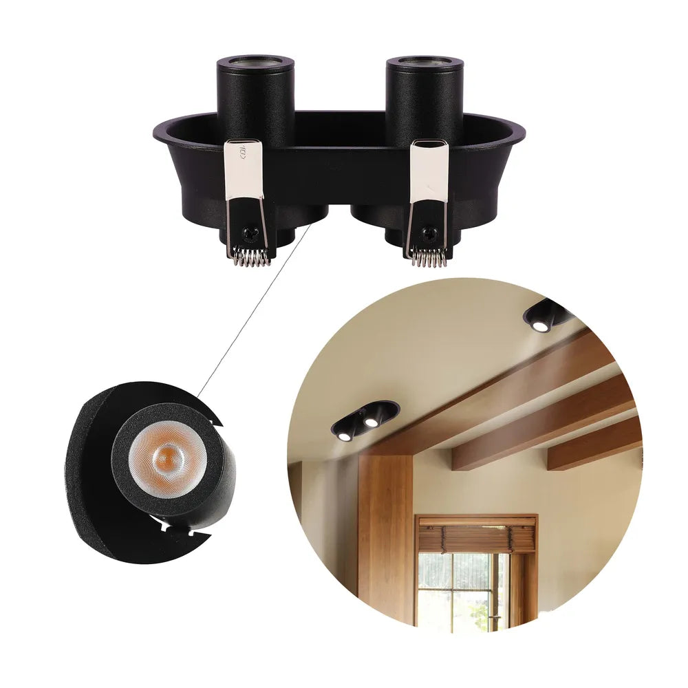 Close shot of the Sentinel Compact Adjustable Gimbal Recessed LED Downlight-143-03422