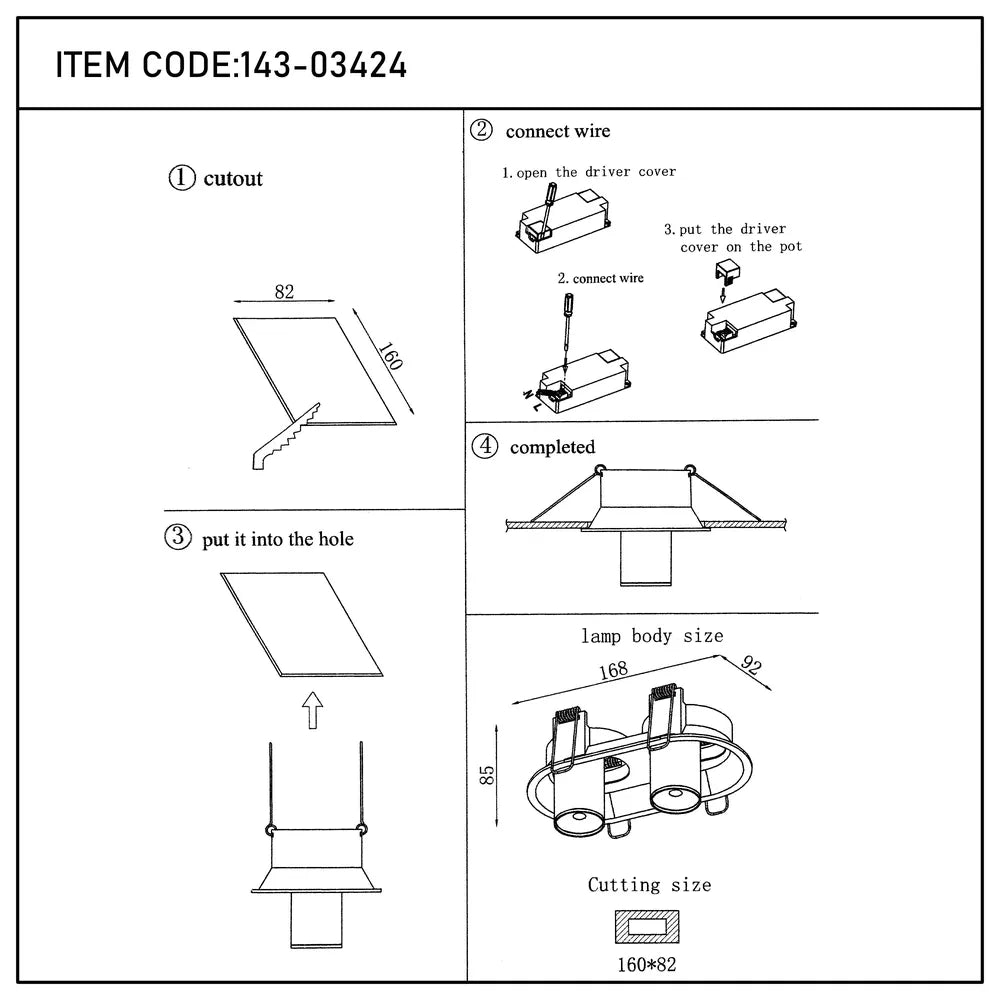 User manual for Sentinel Compact Adjustable Gimbal Recessed LED Downlight-143-03424